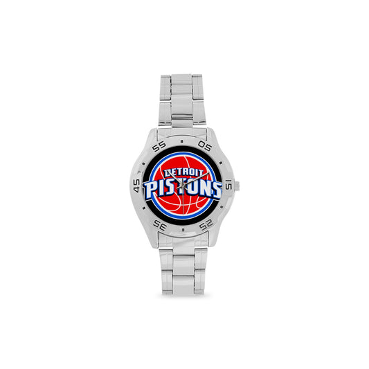 Detroit Pistons Men's Stainless Steel Analog Watch