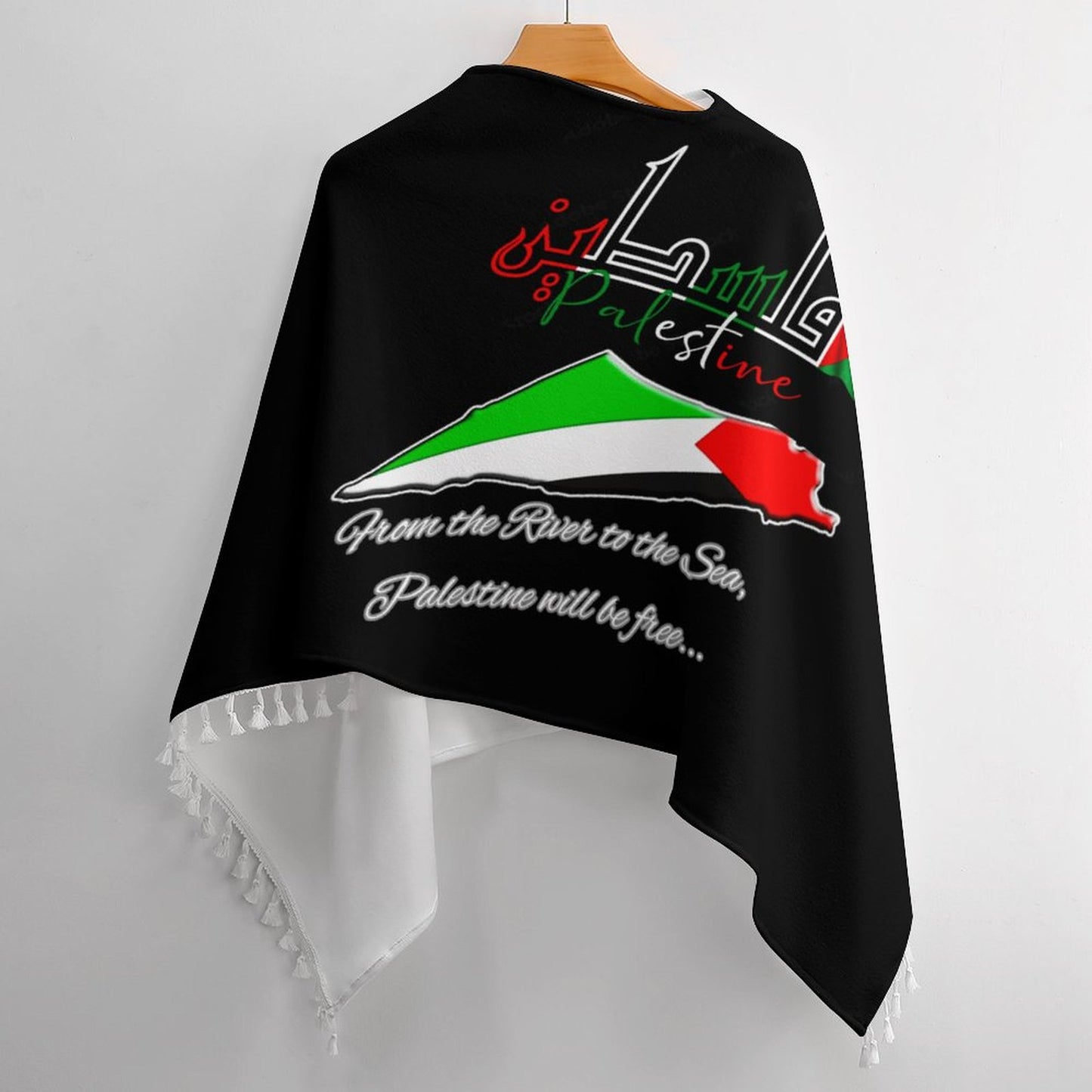 WOMENS PALESTINE KNITTED CAPE