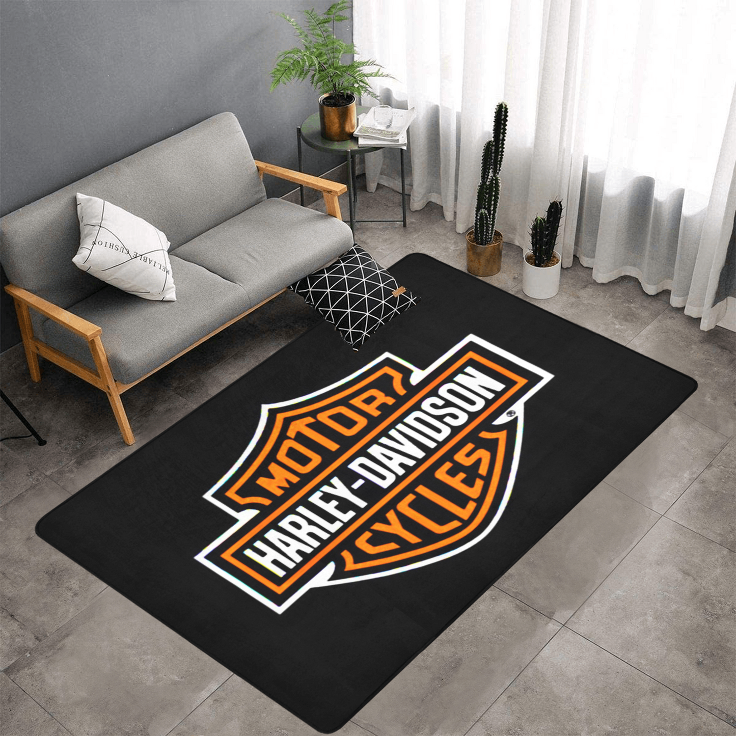 Harley Davidson Motorcycles Rug