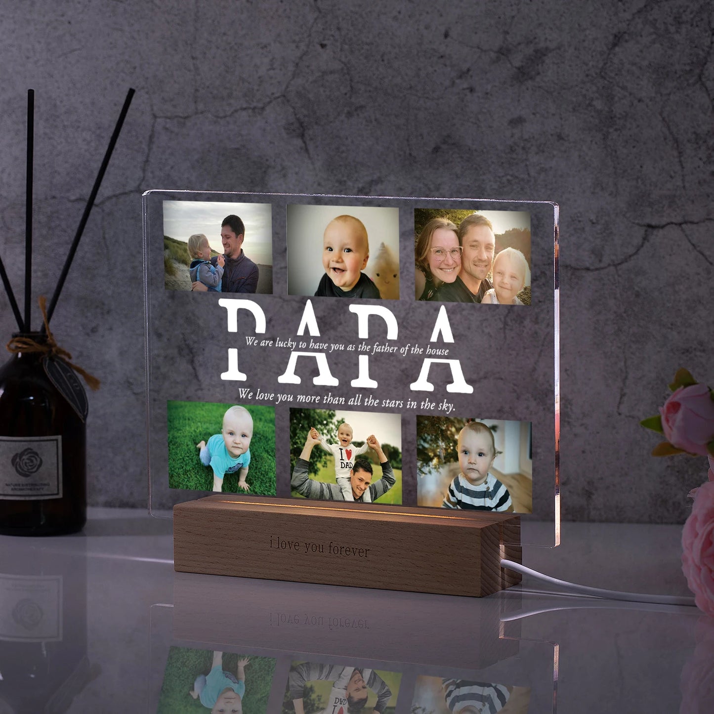 Personalised Acrylic Photo Album Lamp