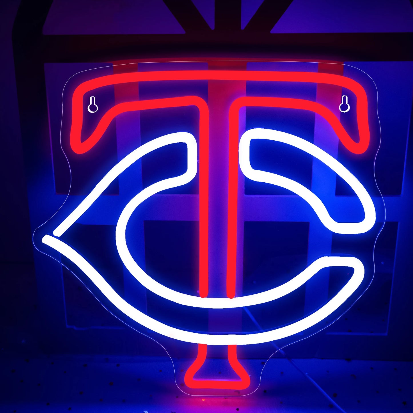 Twins Baseball Team Neon Light