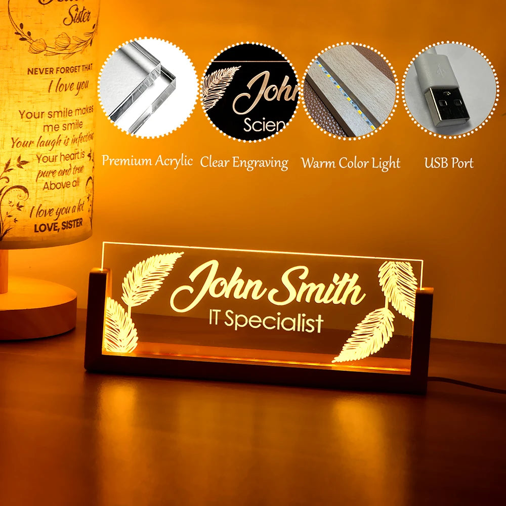 Personalised LED Name Plate