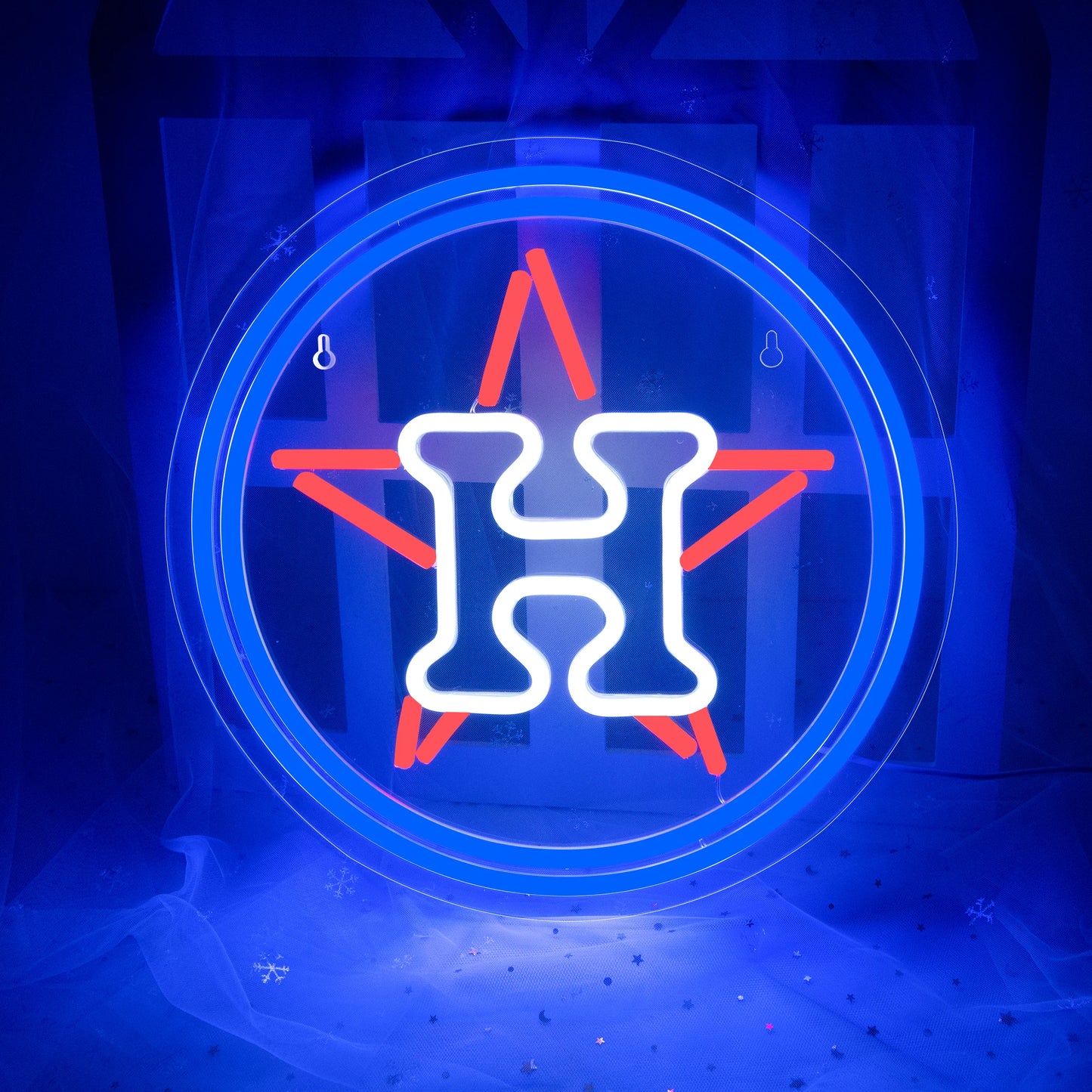 Houston Astros Baseball Team Neon Wall Light