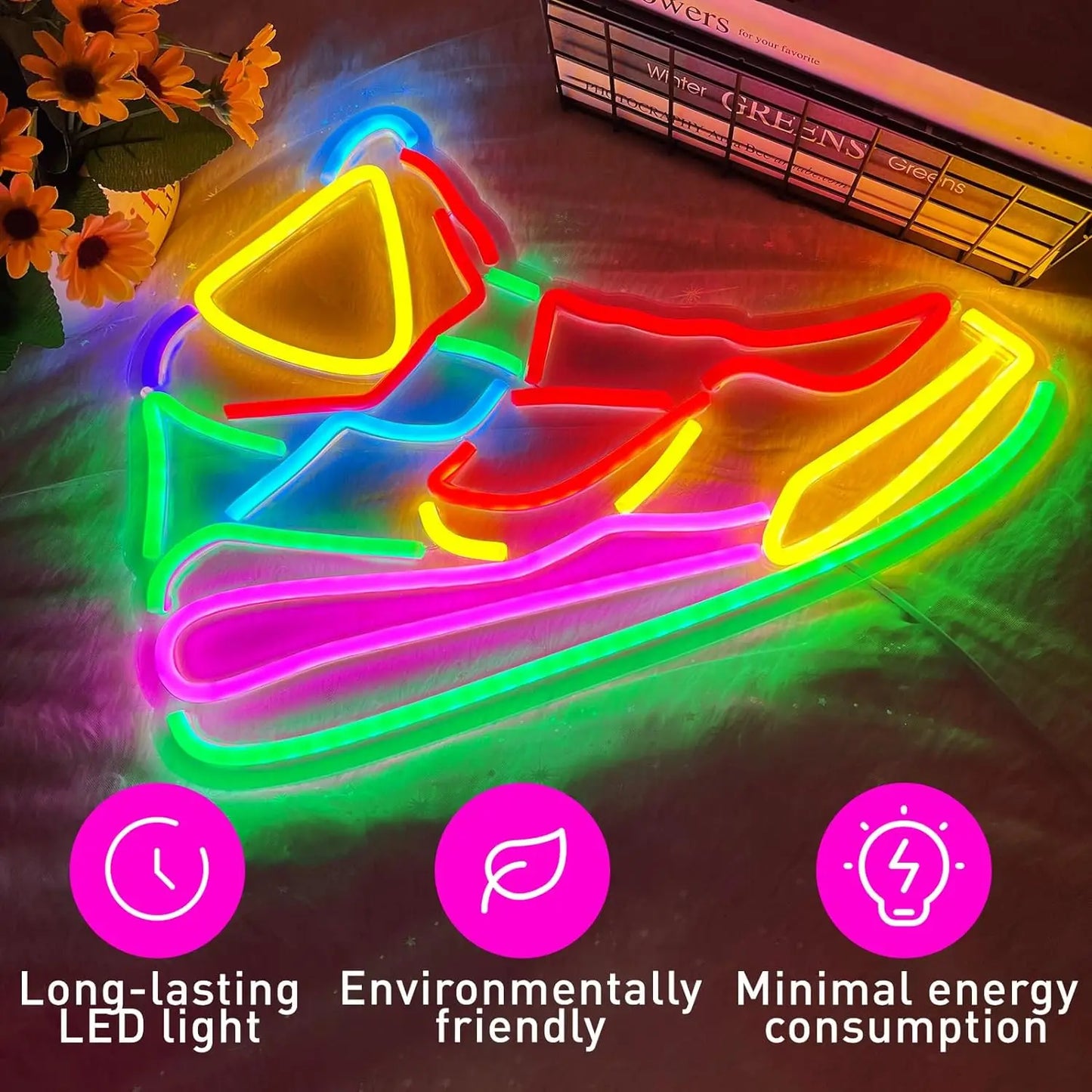 Sneaker Neon Light Sign Wall Decor