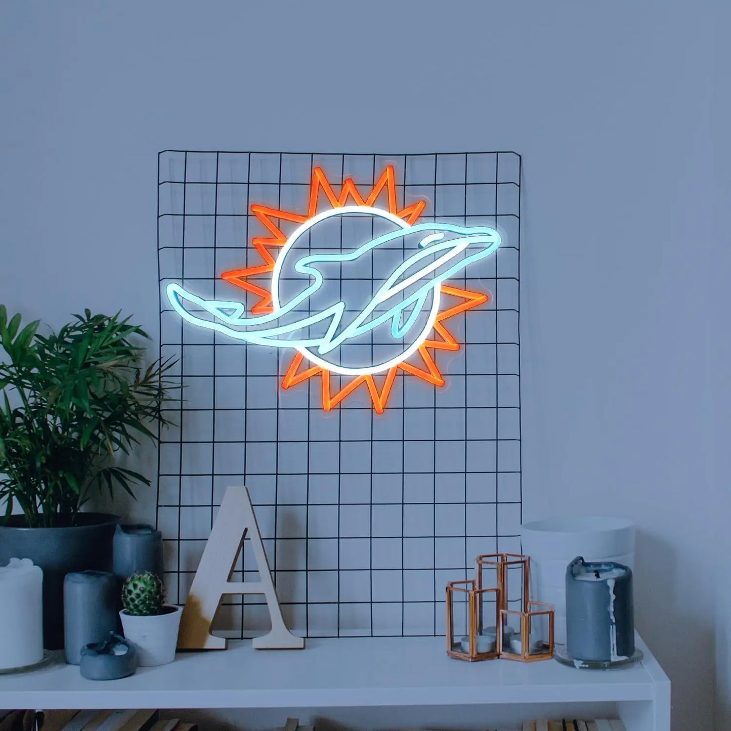 Dolphins Neon Decor Light