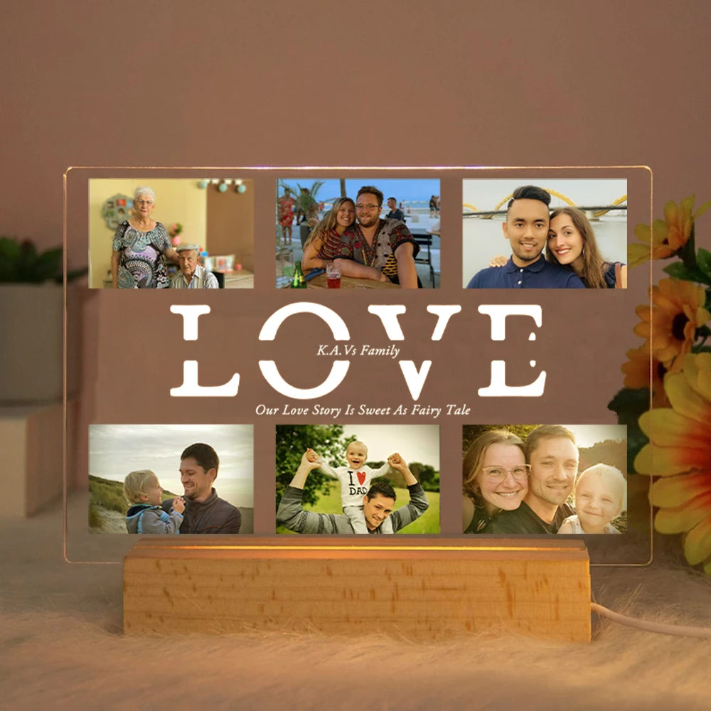 Personalised Acrylic Photo Album Lamp