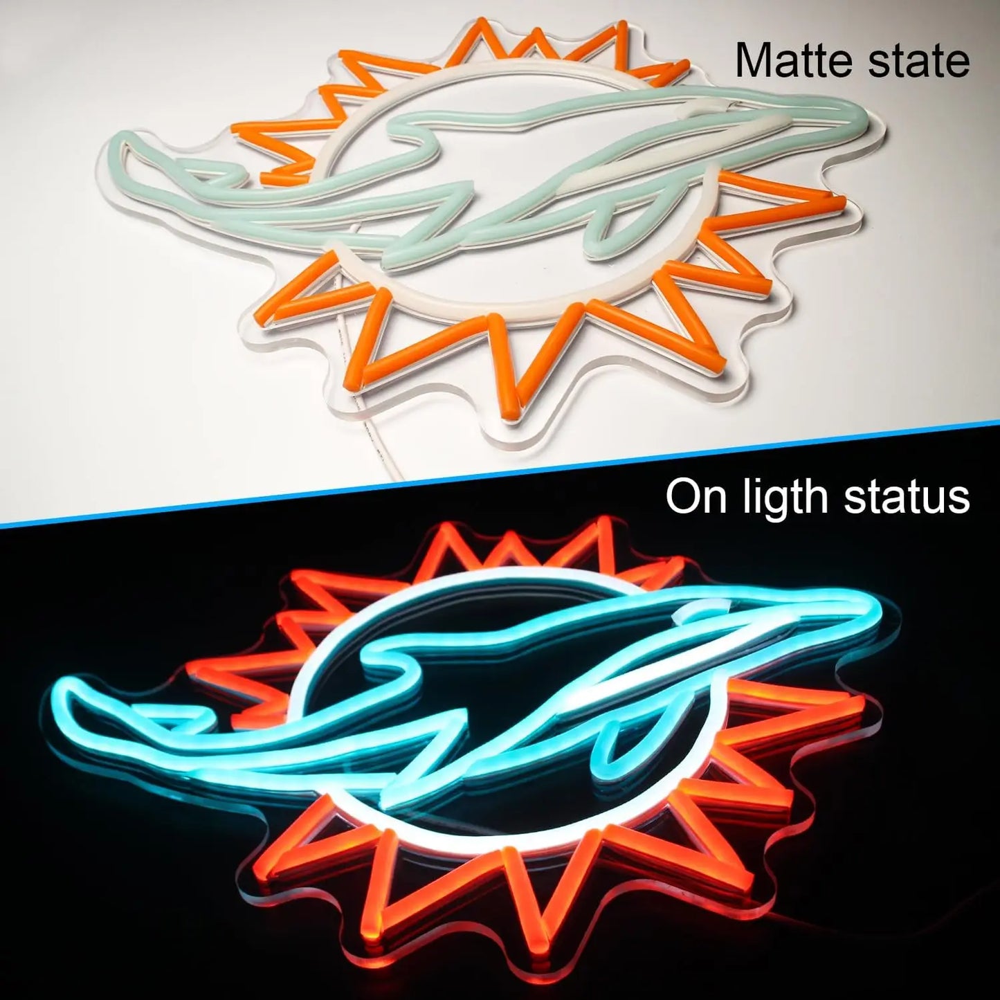 Dolphins Neon Decor Light