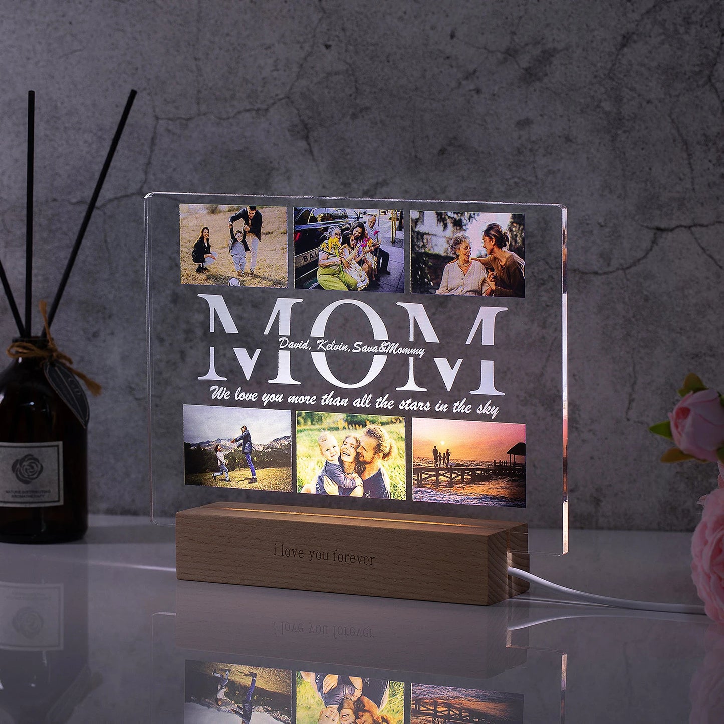 Personalised Acrylic Photo Album Lamp