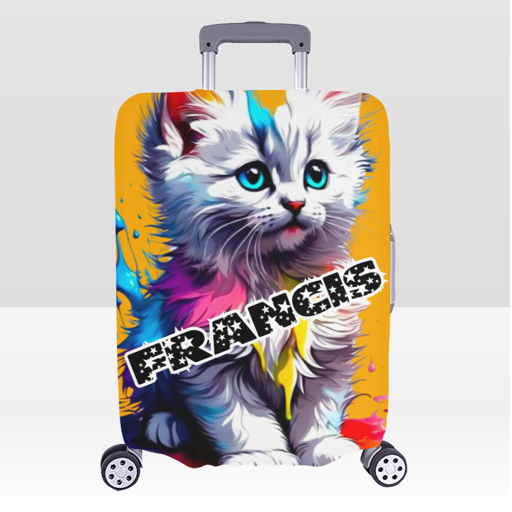 Colorful Kitty Luggage Cover