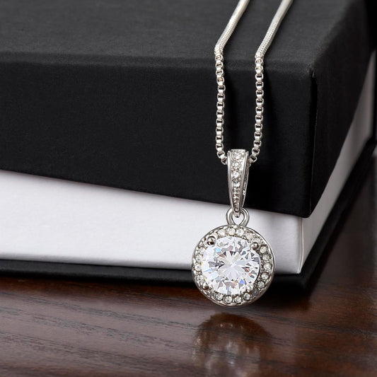 14K White Gold Eternal Hope Zirconia Necklace