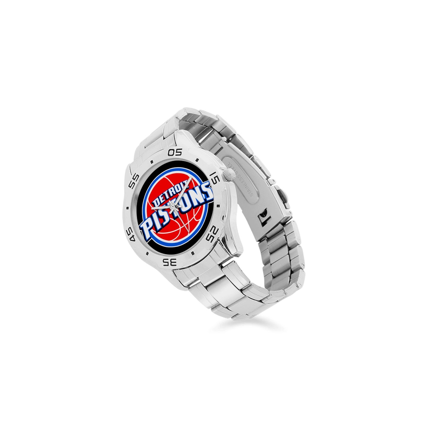 Detroit Pistons Men's Stainless Steel Analog Watch