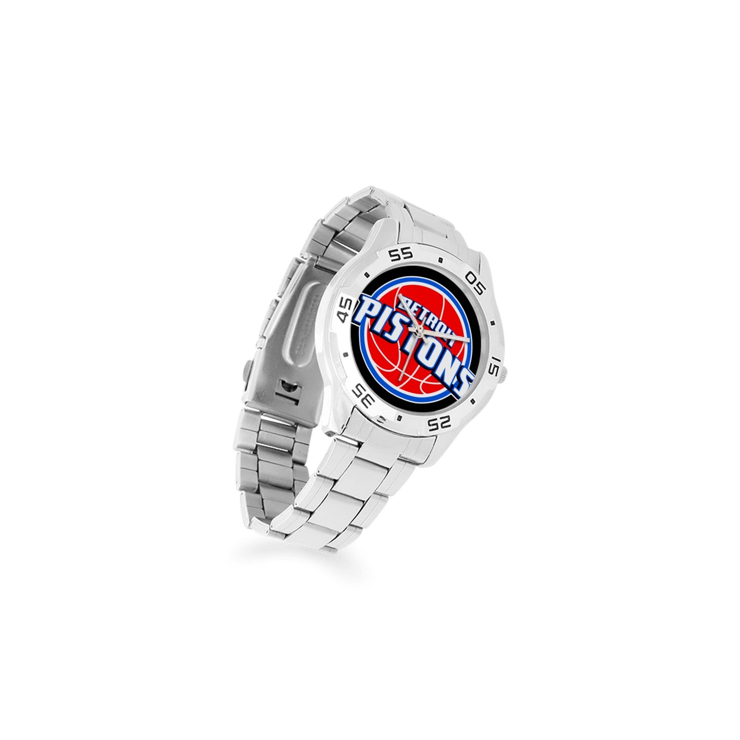 Detroit Pistons Men's Stainless Steel Analog Watch