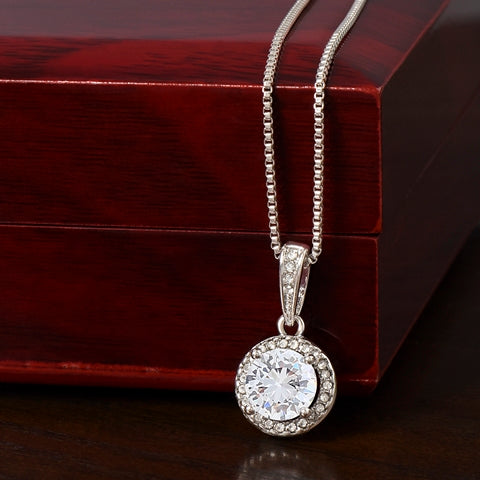 14K White Gold Eternal Hope Zirconia Necklace