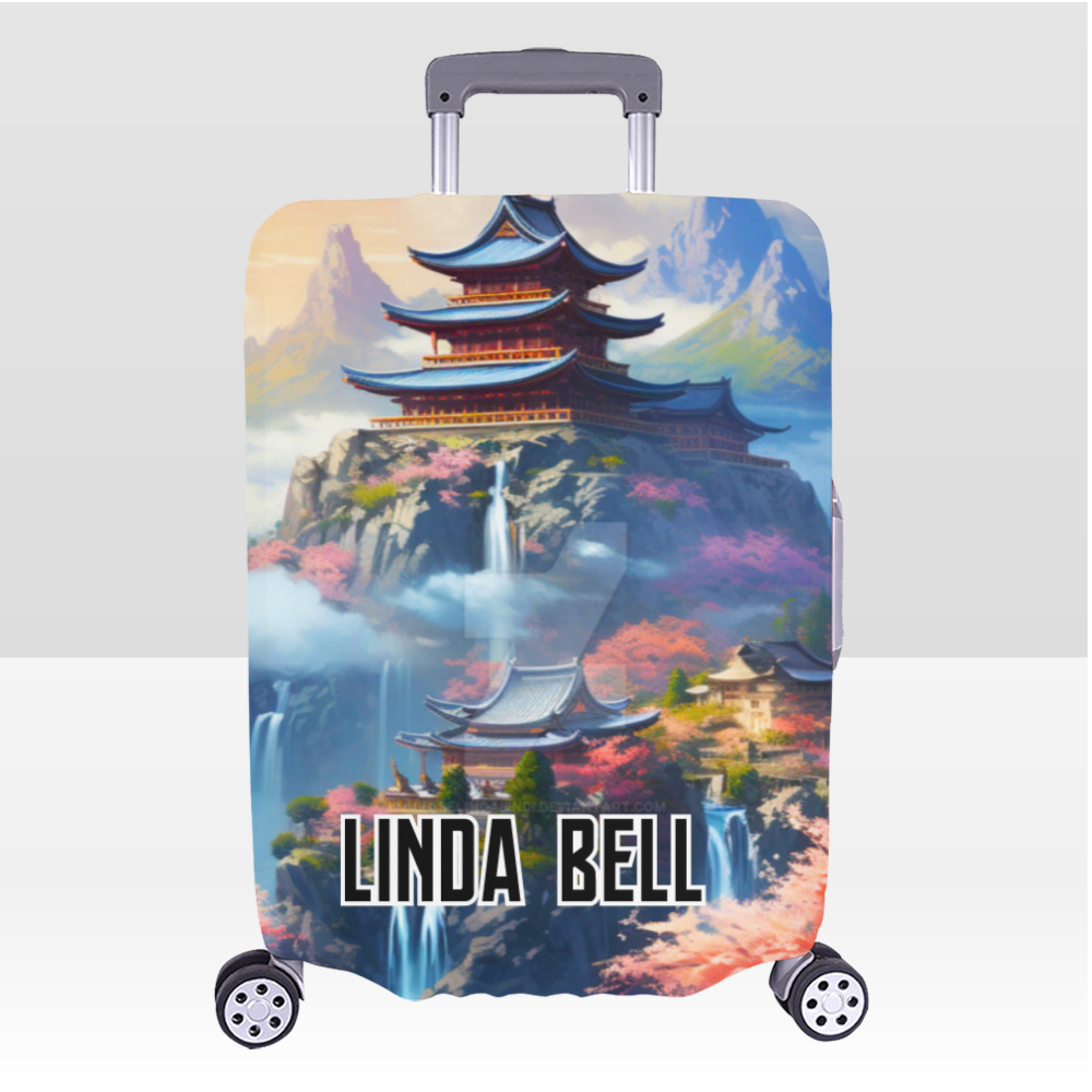 Japanese Themed Luggage Cover