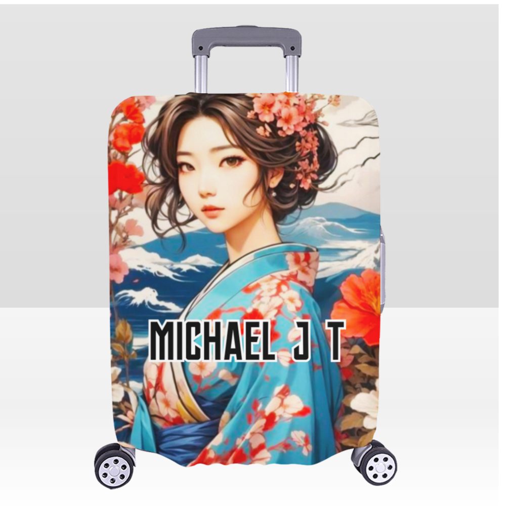 Japanese Themed Luggage Cover