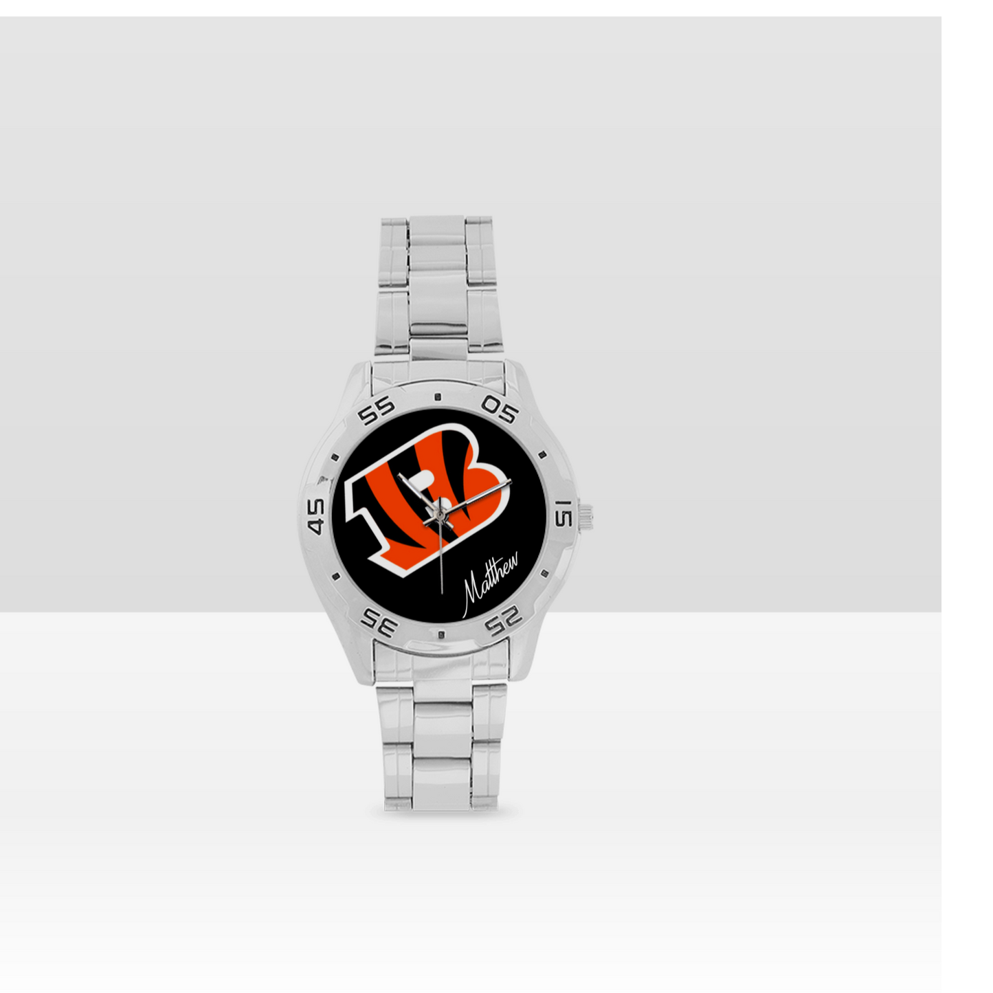 Cincinnati Bengals Men's Stainless Steel Analog Watch