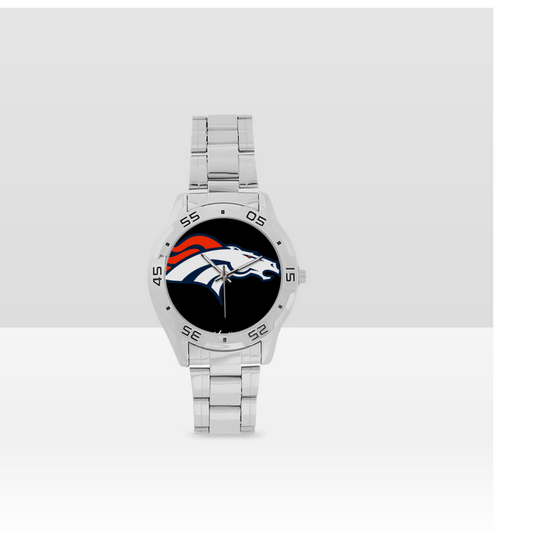 Denver Broncos Men's Stainless Steel Analog Watch