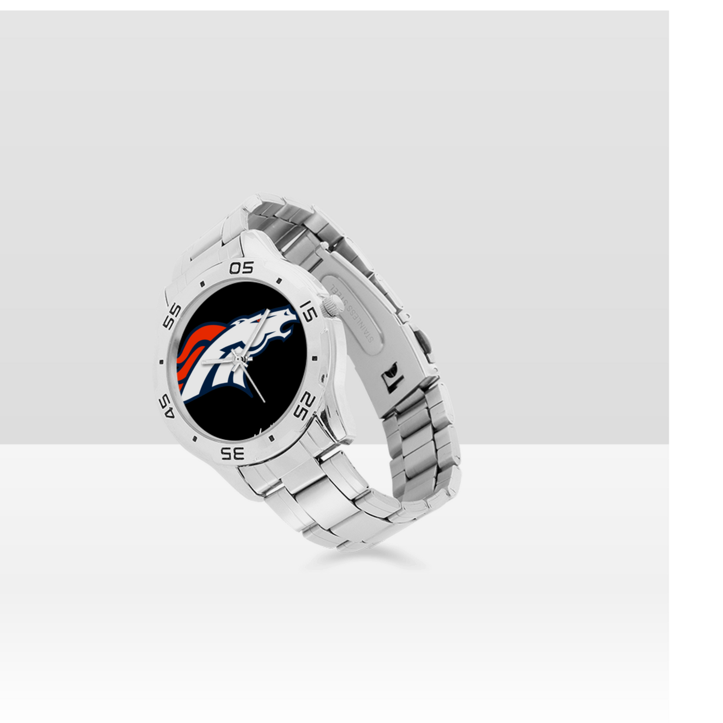 Denver Broncos Men's Stainless Steel Analog Watch