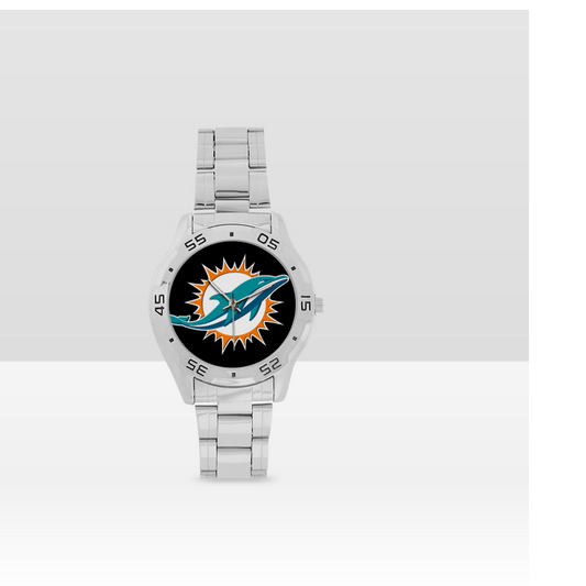 Miami Dolphins  Men's Stainless Steel Analog Watch