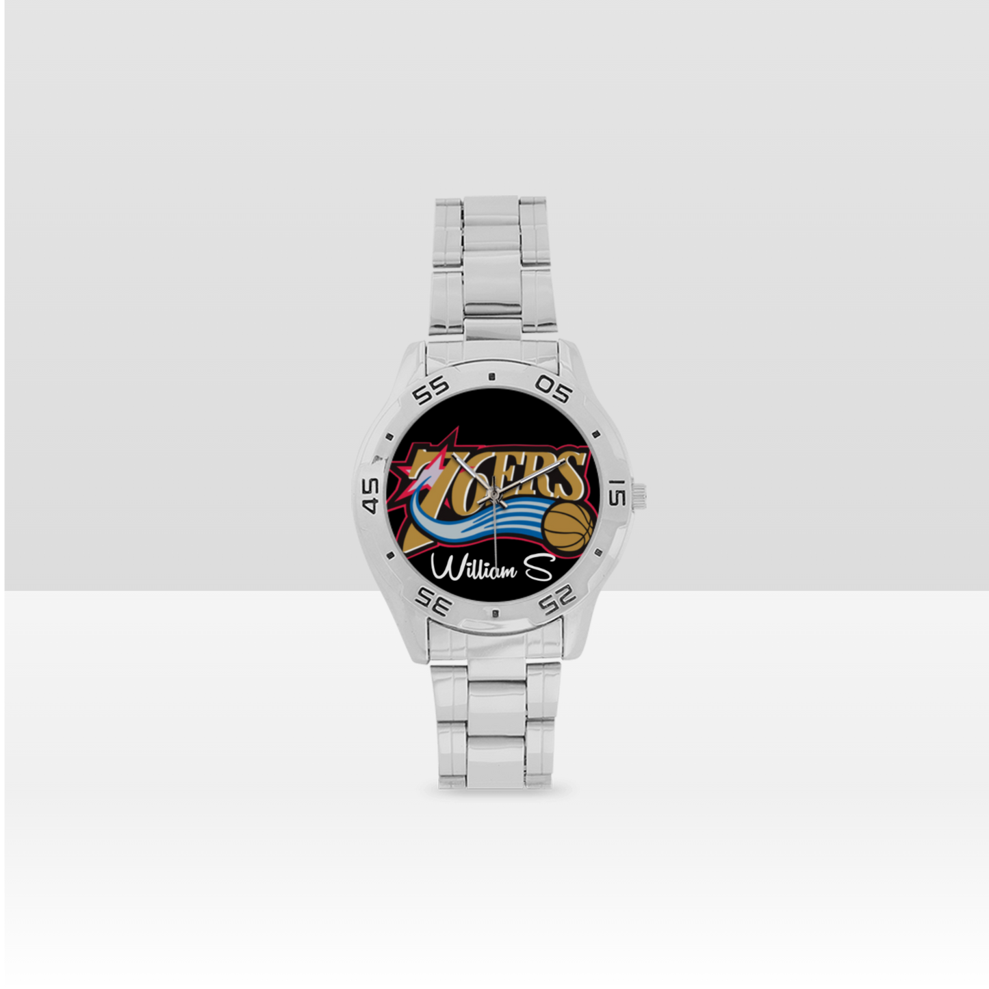 Philadelphia 76ers Men's Stainless Steel Analog Watch