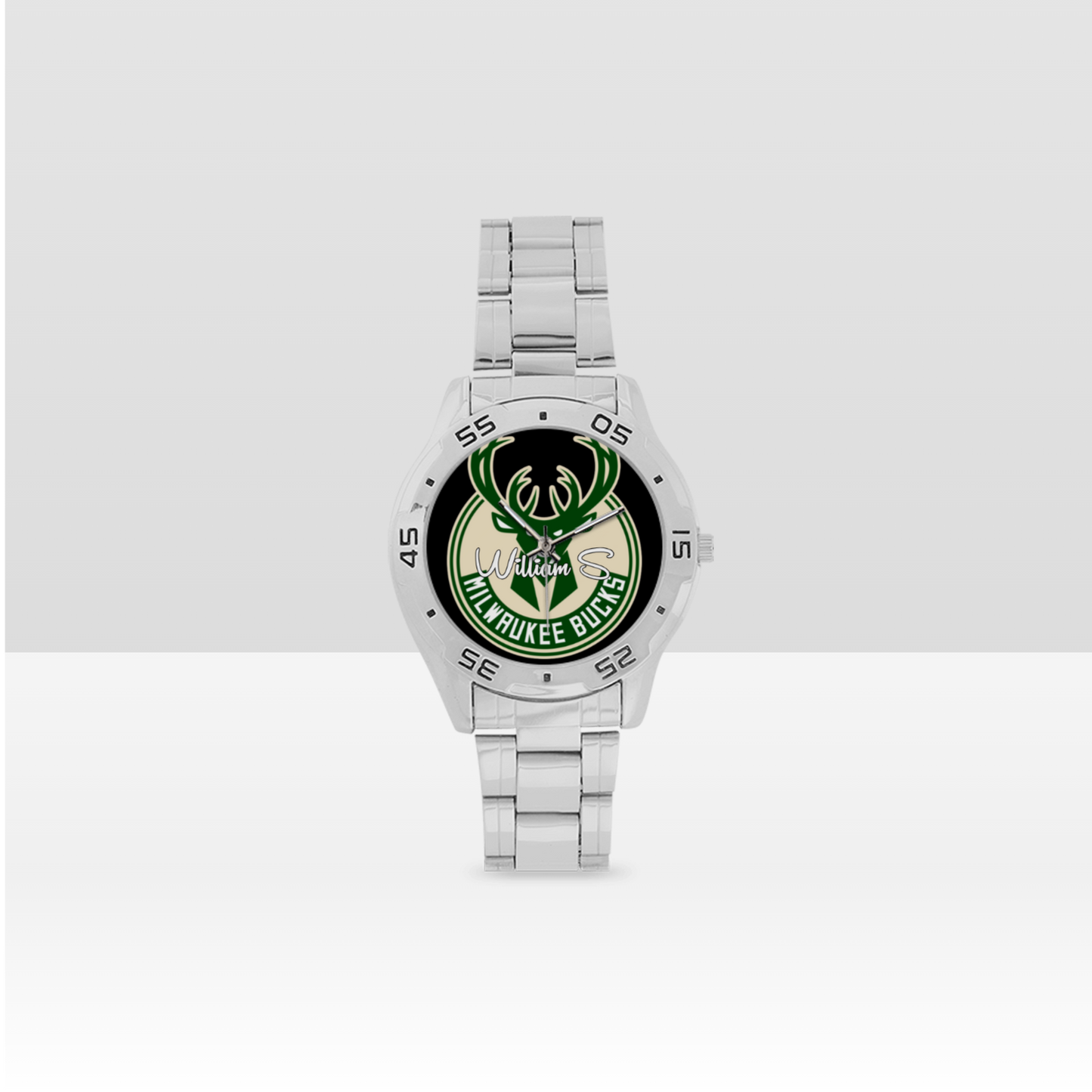 Milwaukee Bucks Men's Stainless Steel Analog Watch