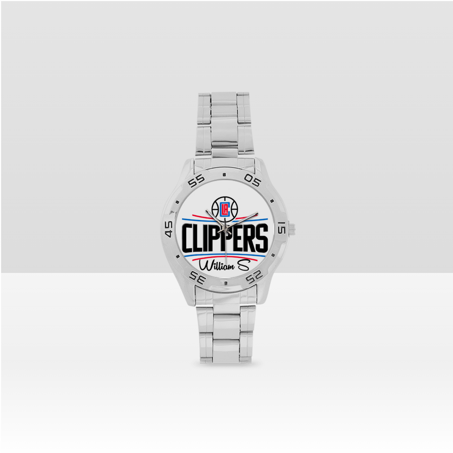 LA Clippers Men's Stainless Steel Analog Watch