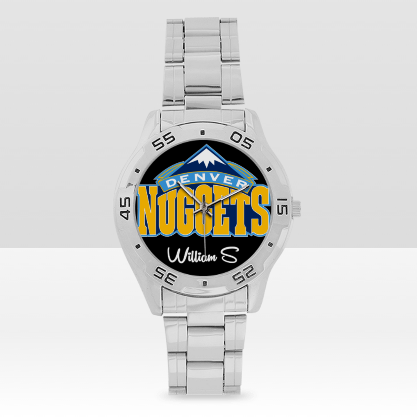 Denver Nuggets Men's Stainless Steel Analog Watch