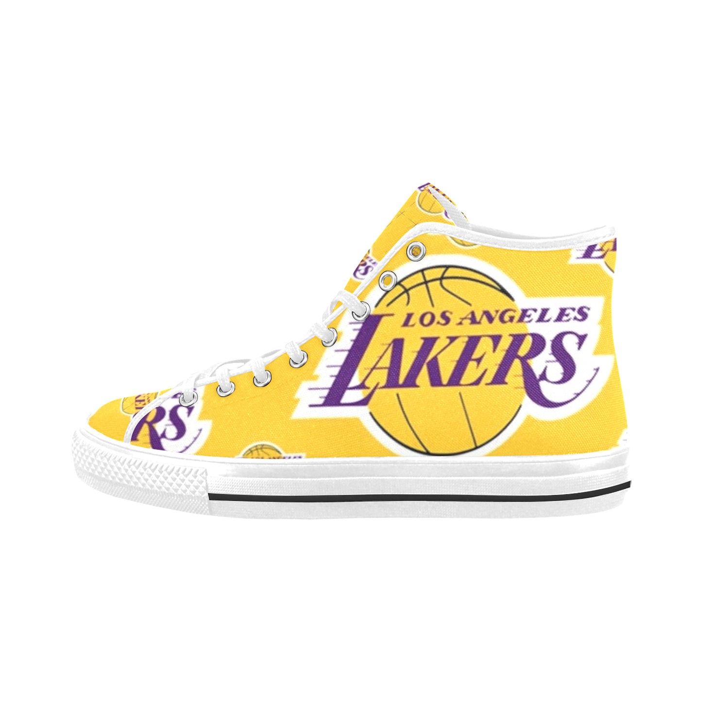 LAKERS - Women's Vancouver High Top Canvas Shoes - WHITE