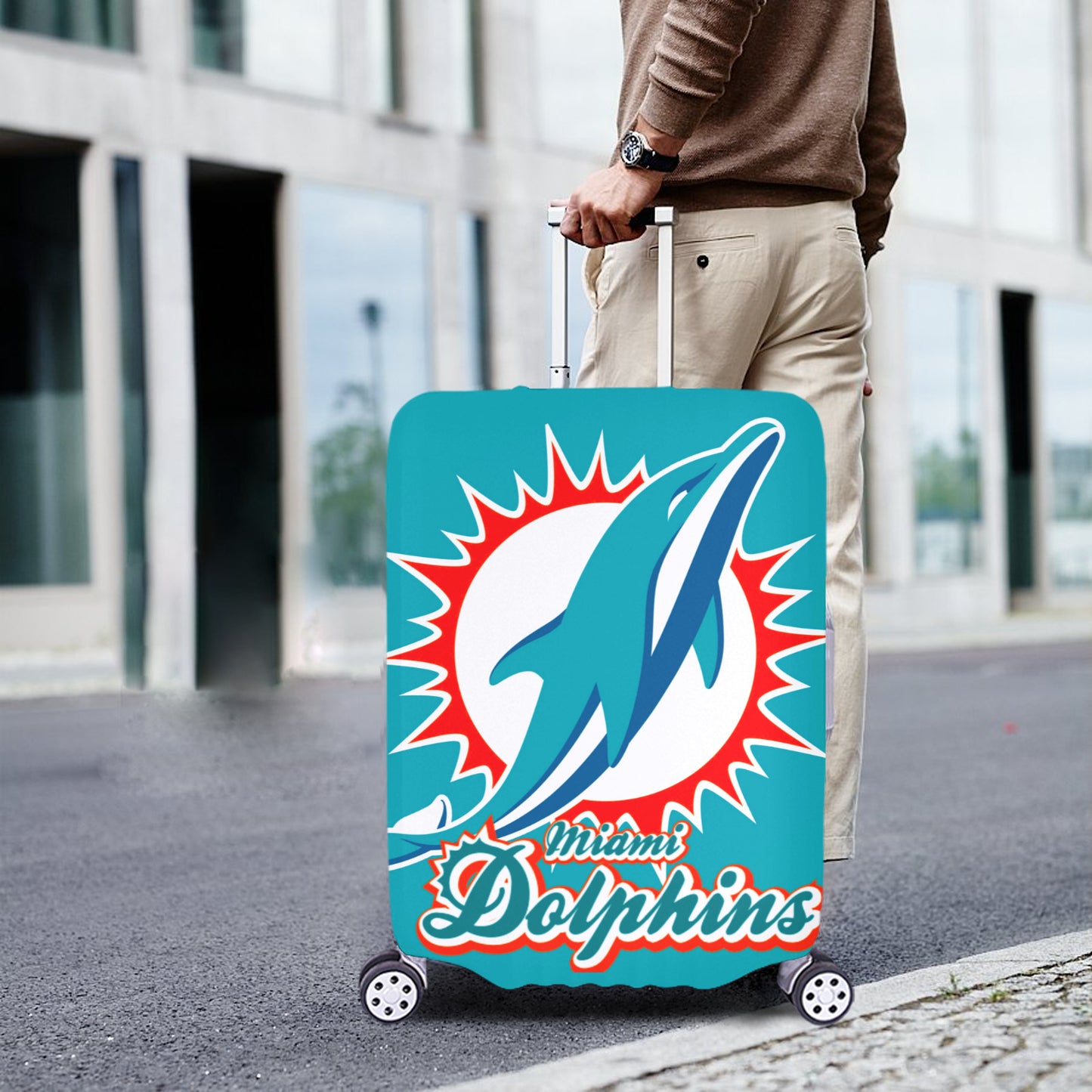 Miami Dolphins Luggage Cover