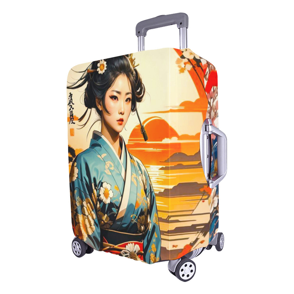 Japanese Themed Luggage Cover