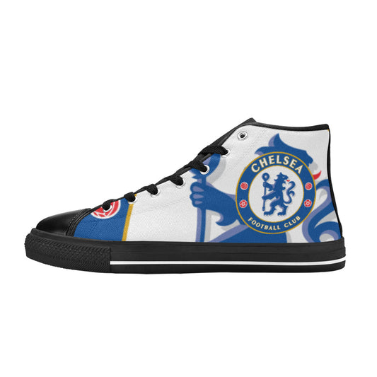 CHELSEA FC Kid's High Top Canvas Shoes - BLACK