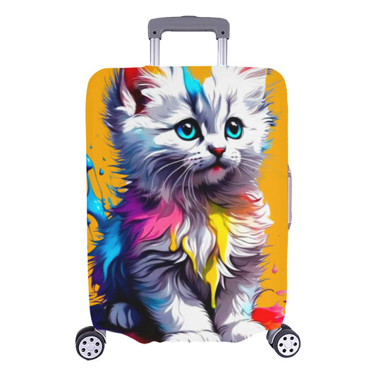 Colorful Kitty Luggage Cover