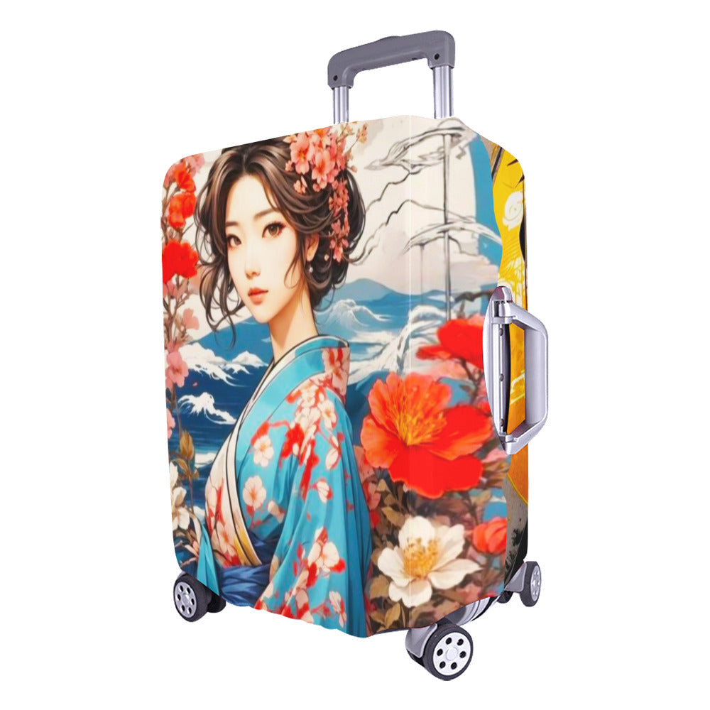 Japanese Themed Luggage Cover