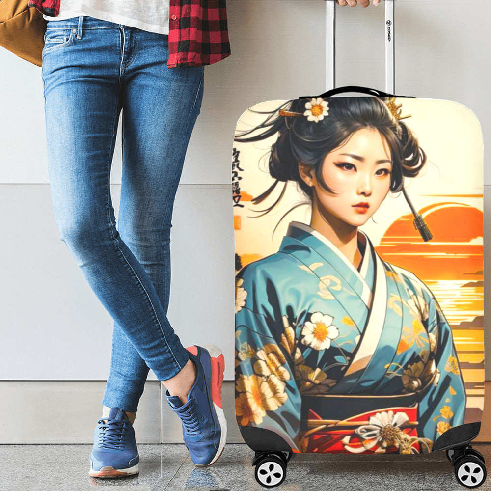 Japanese Themed Luggage Cover