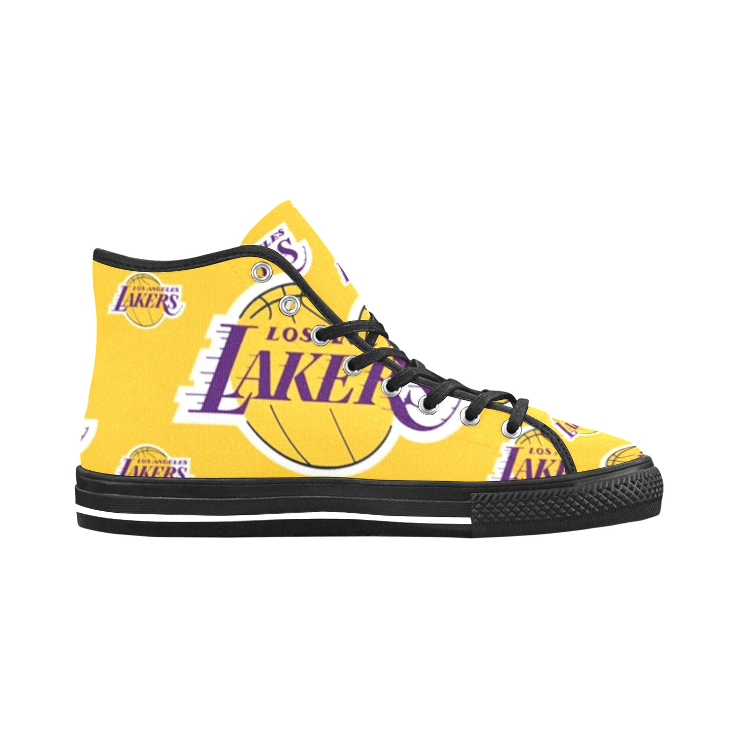 LAKERS Women's Vancouver High Top Canvas - BLACK