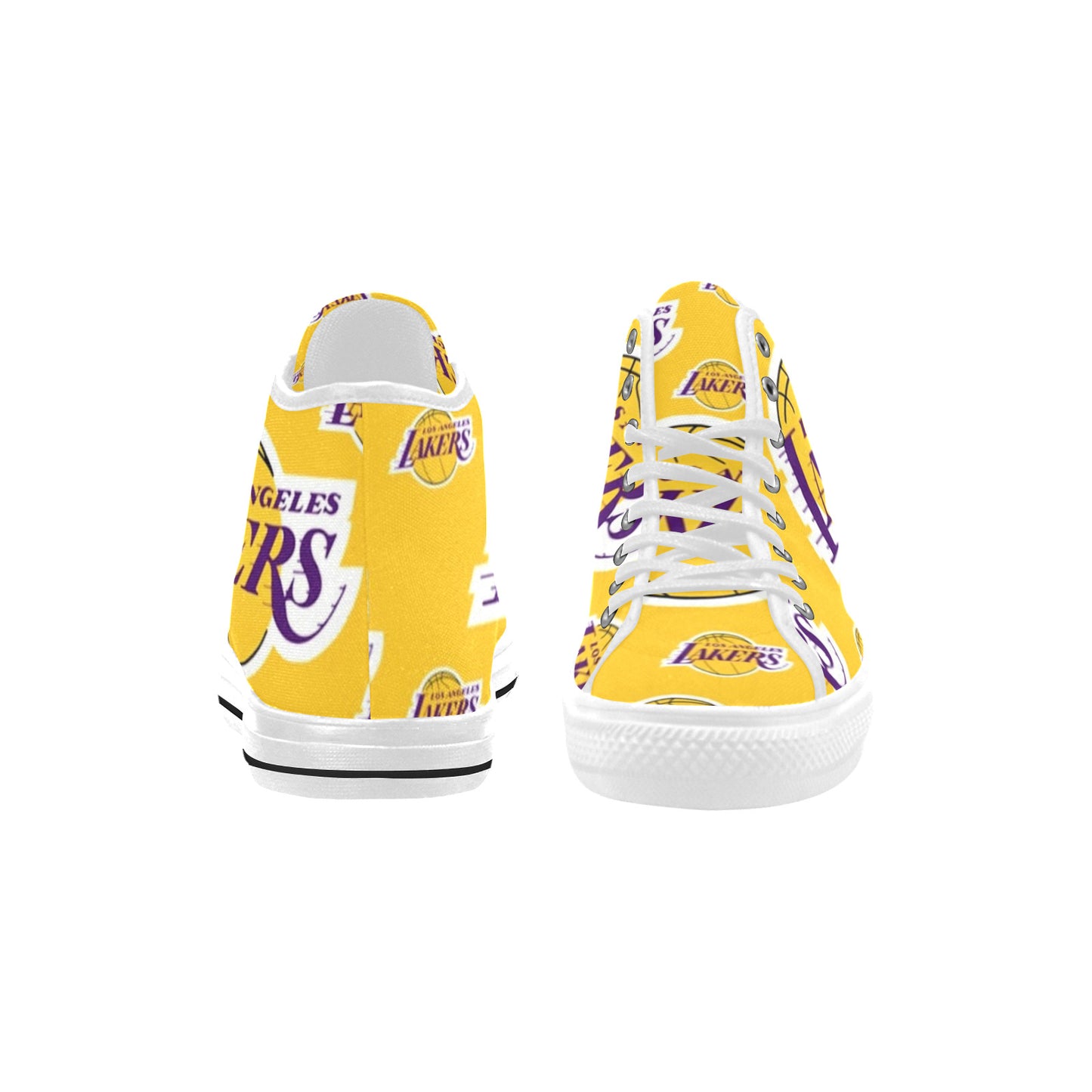 LAKERS - Women's Vancouver High Top Canvas Shoes - WHITE