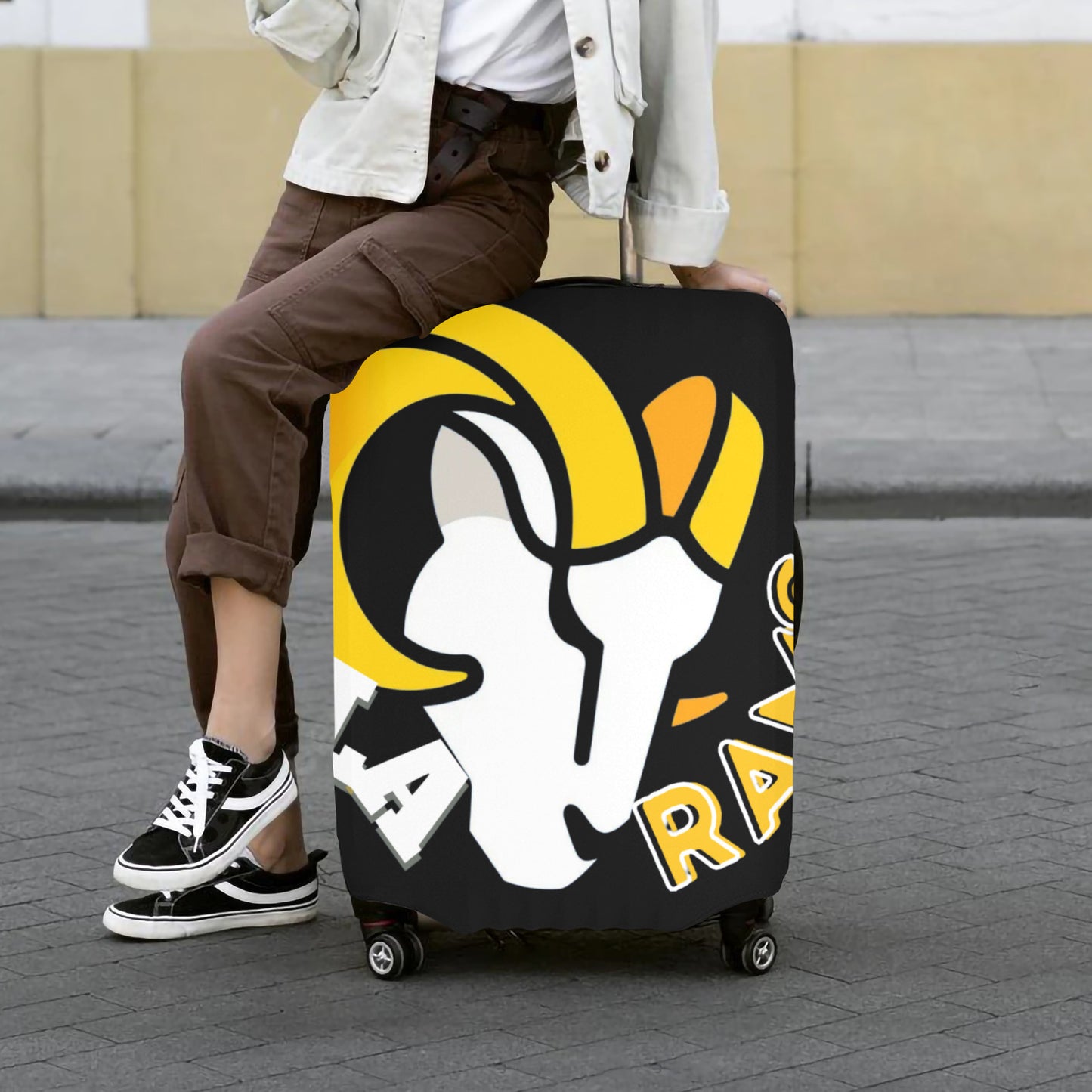 LA Rams - BLACK Luggage Cover