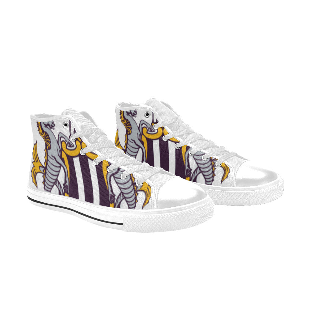 NEWCASTLE UTD Kid's High Top Canvas Shoes - WHITE