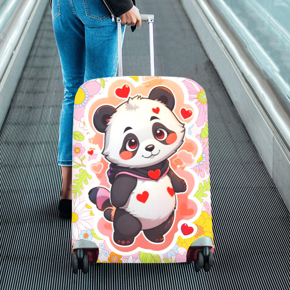 Heartfelt Panda Luggage Cover