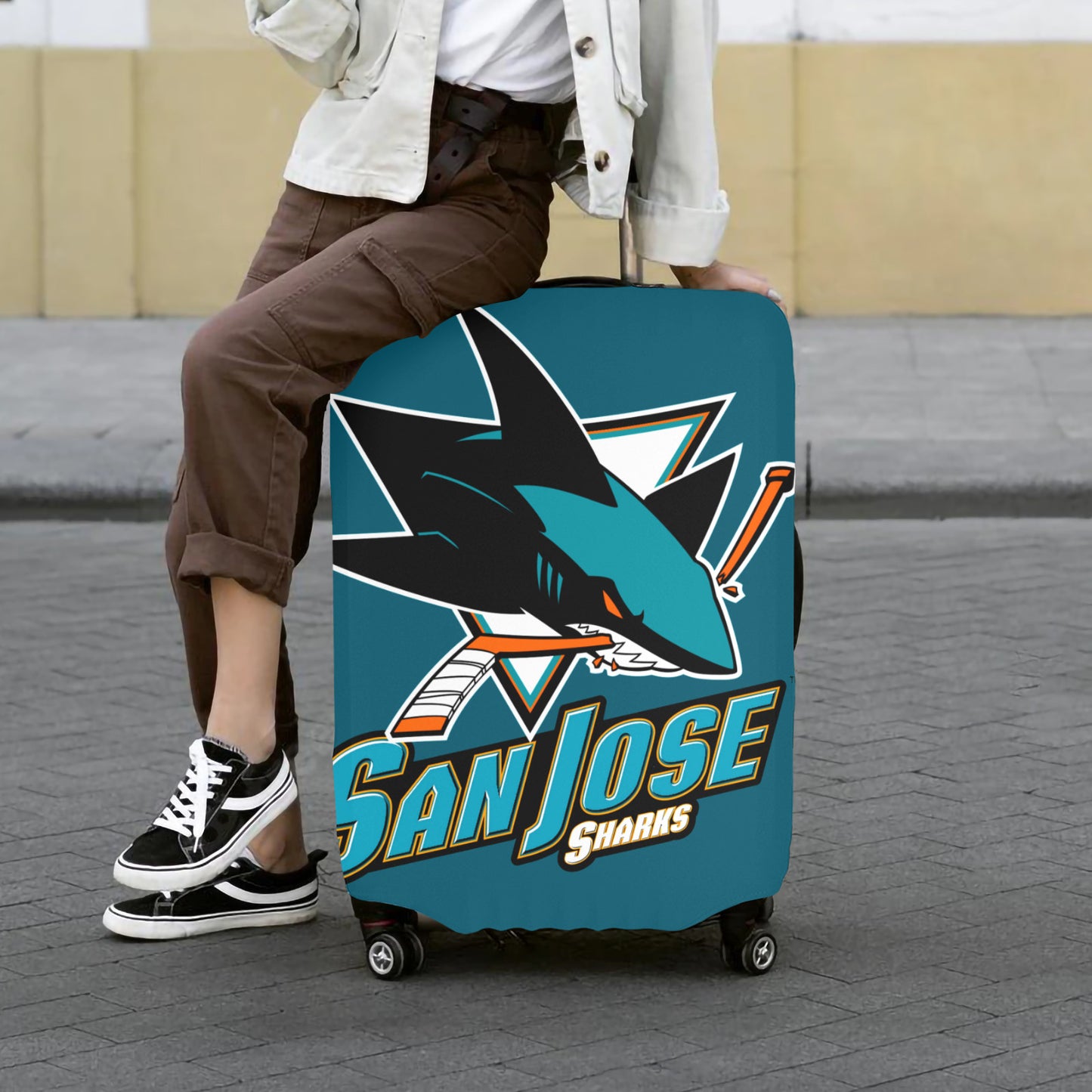 San Jose Sharks Luggage Cover