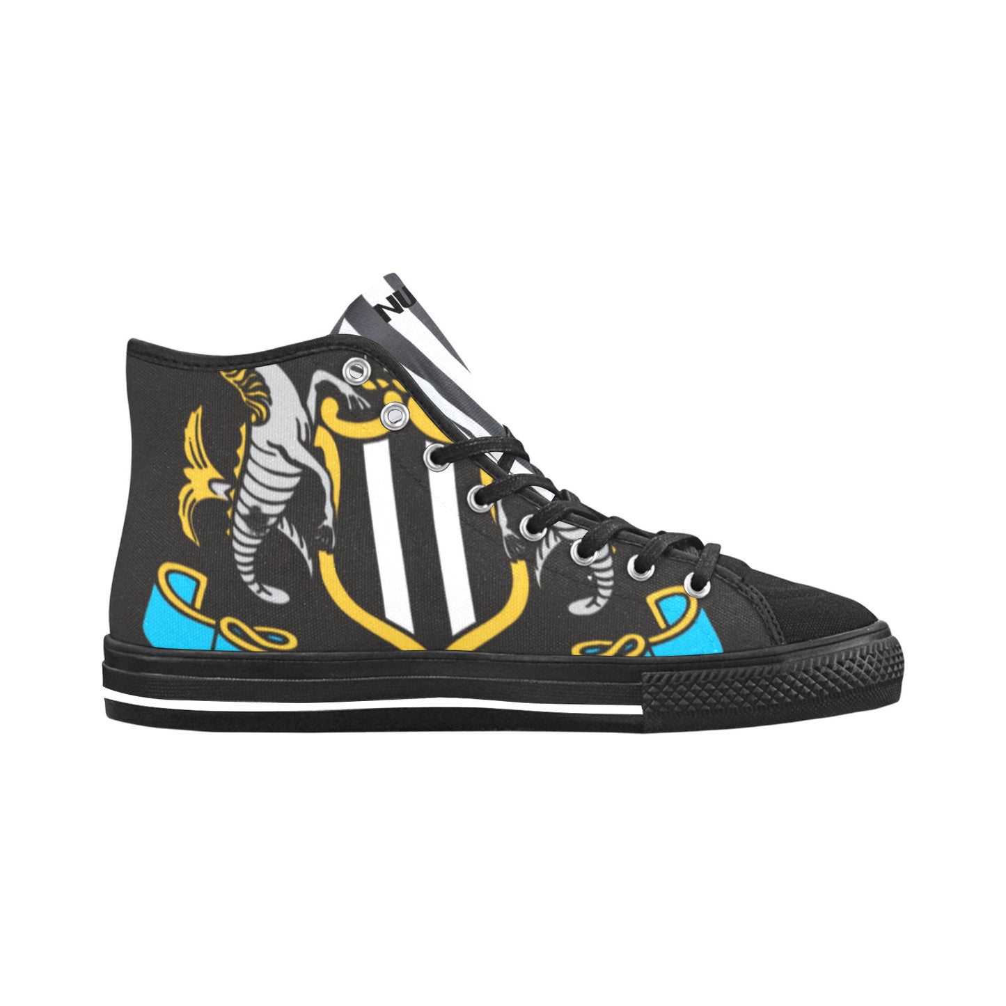 NUFC Women's Vancouver High Top Canvas Shoes - BLACK