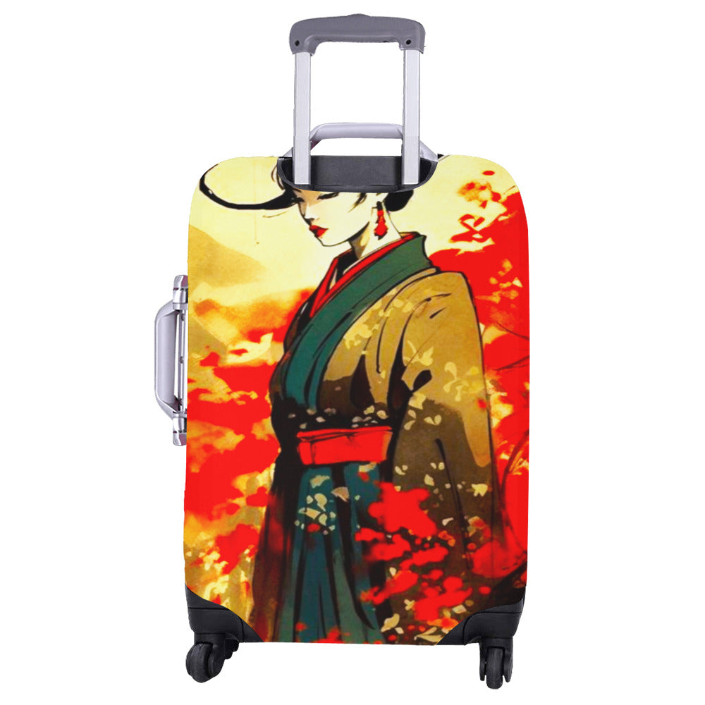 Japanese Themed Luggage Cover