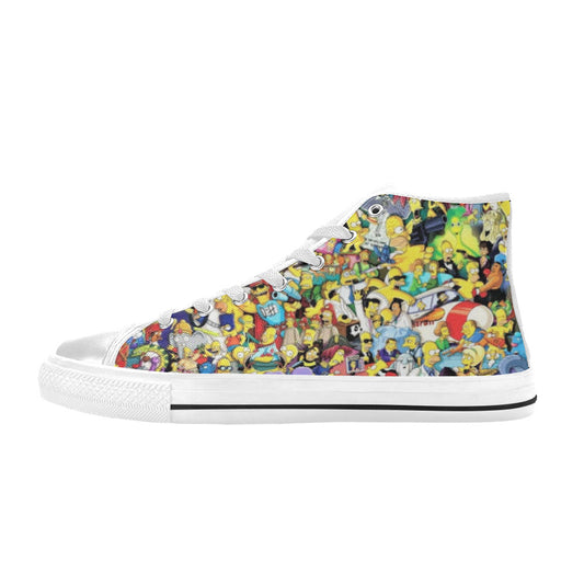 SIMPSONS Kid's High Top Canvas Shoes