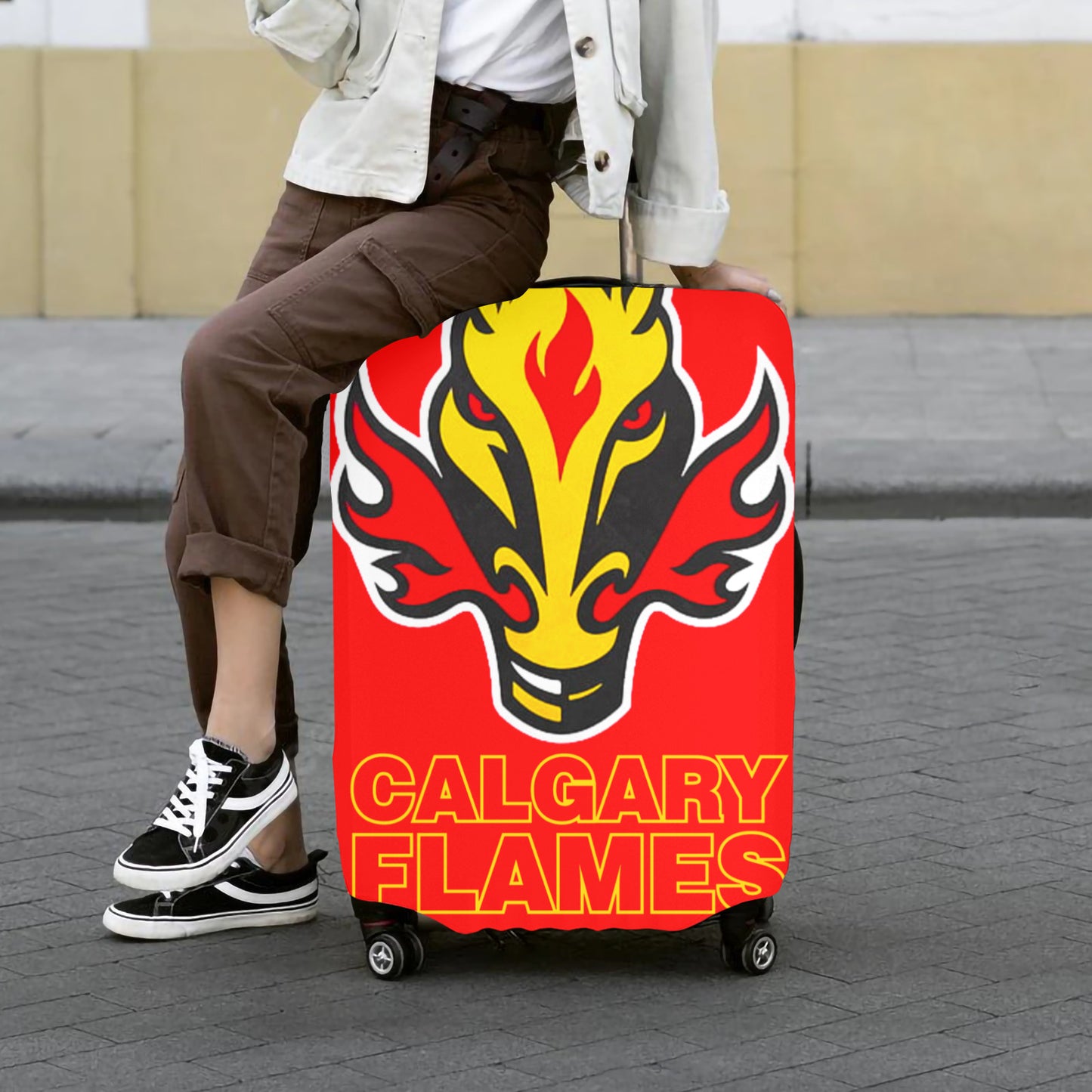 Calgary Flames Luggage Cover