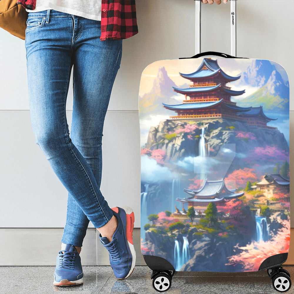 Japanese Themed Luggage Cover