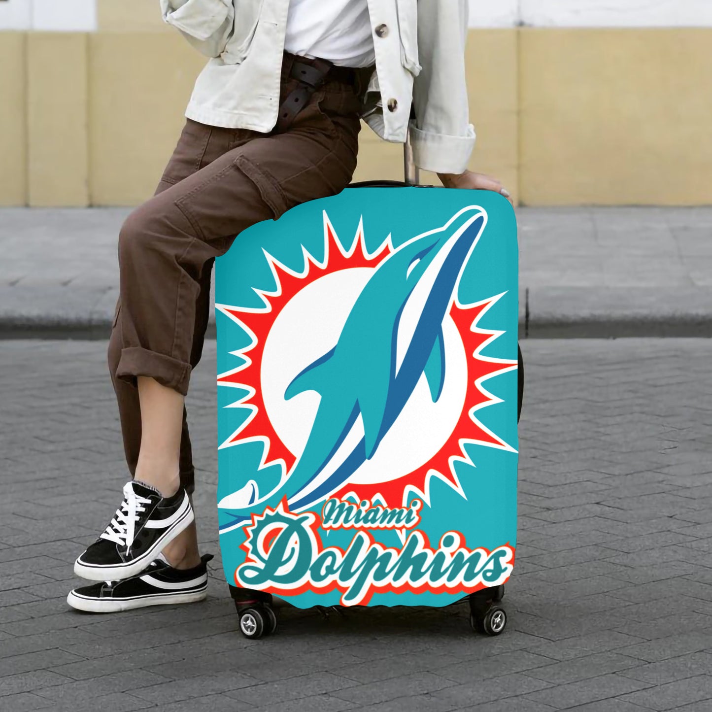 Miami Dolphins Luggage Cover