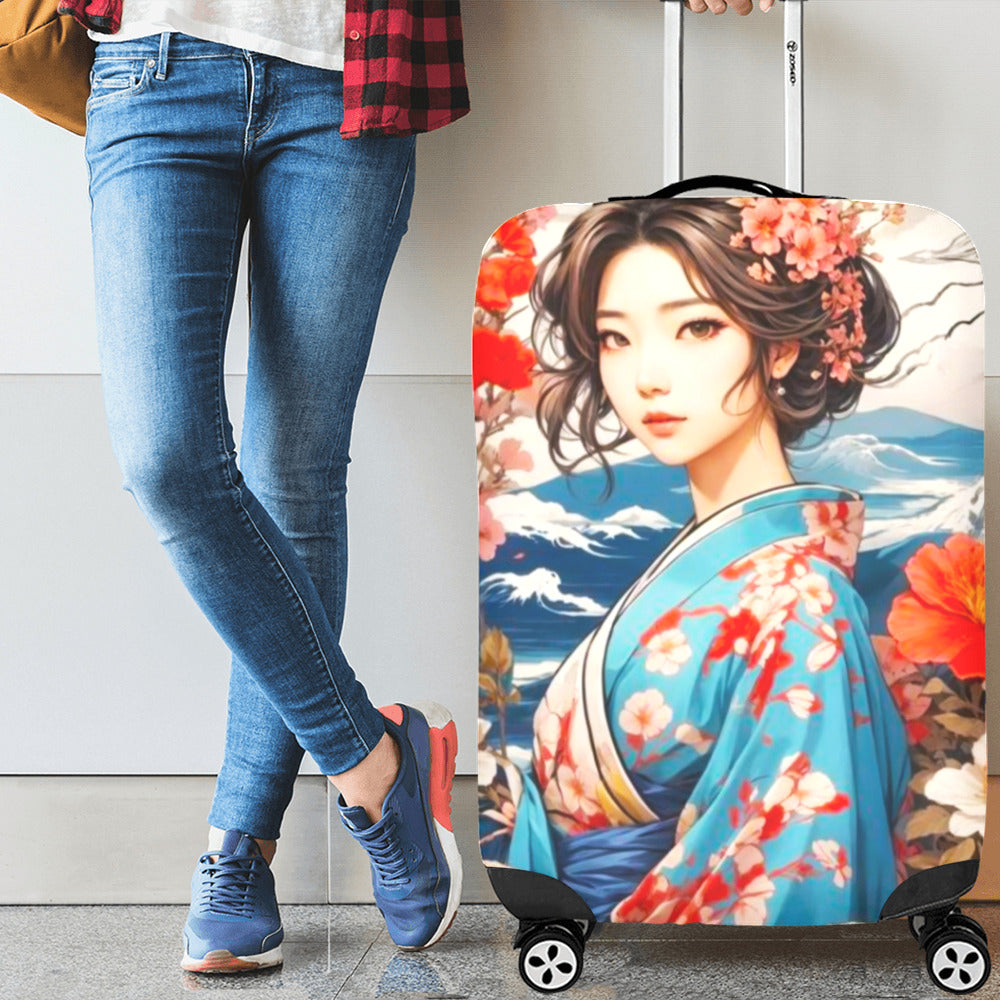 Japanese Themed Luggage Cover