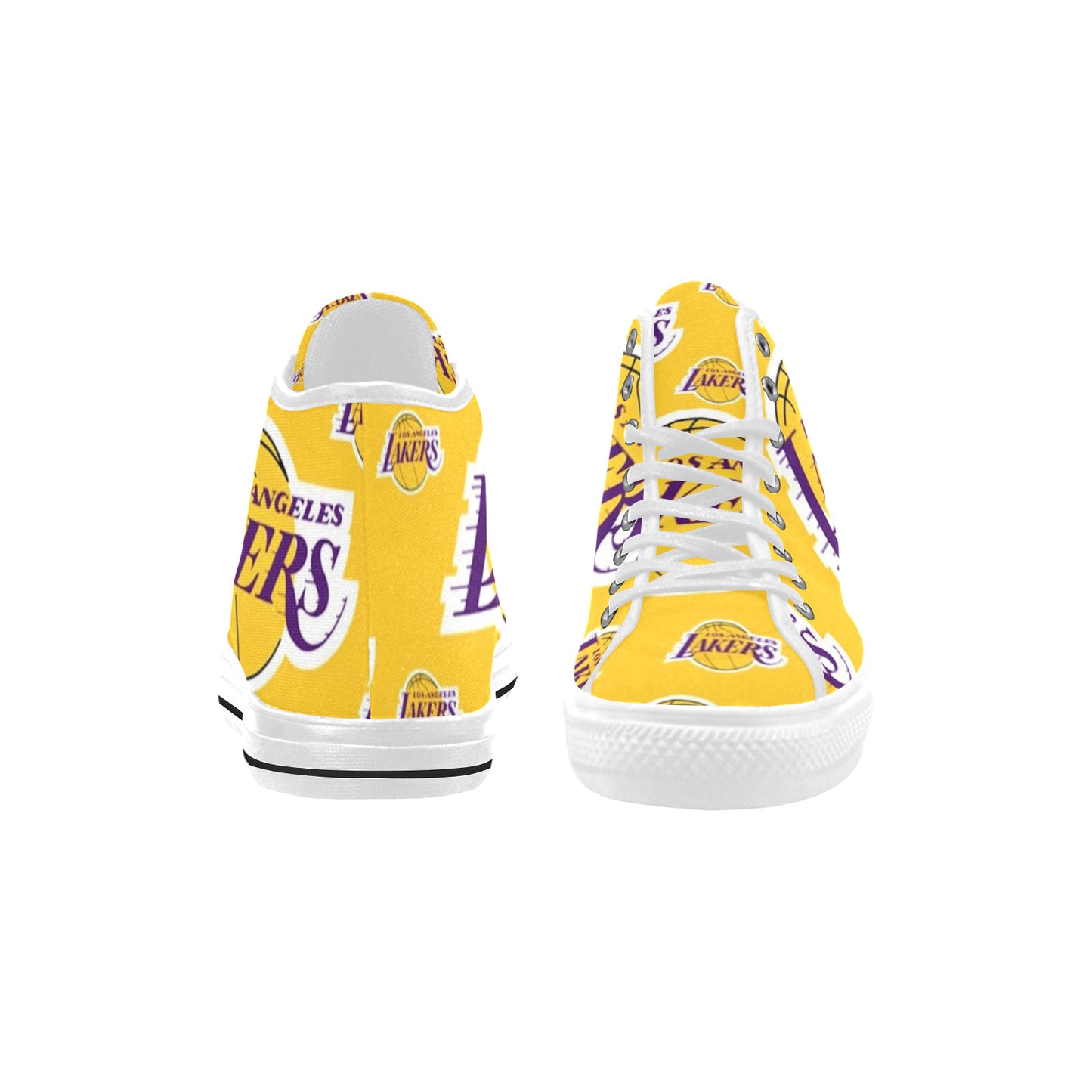 LA LAKERS MENS Vancouver High Top Canvas Men's Shoes - WHITE