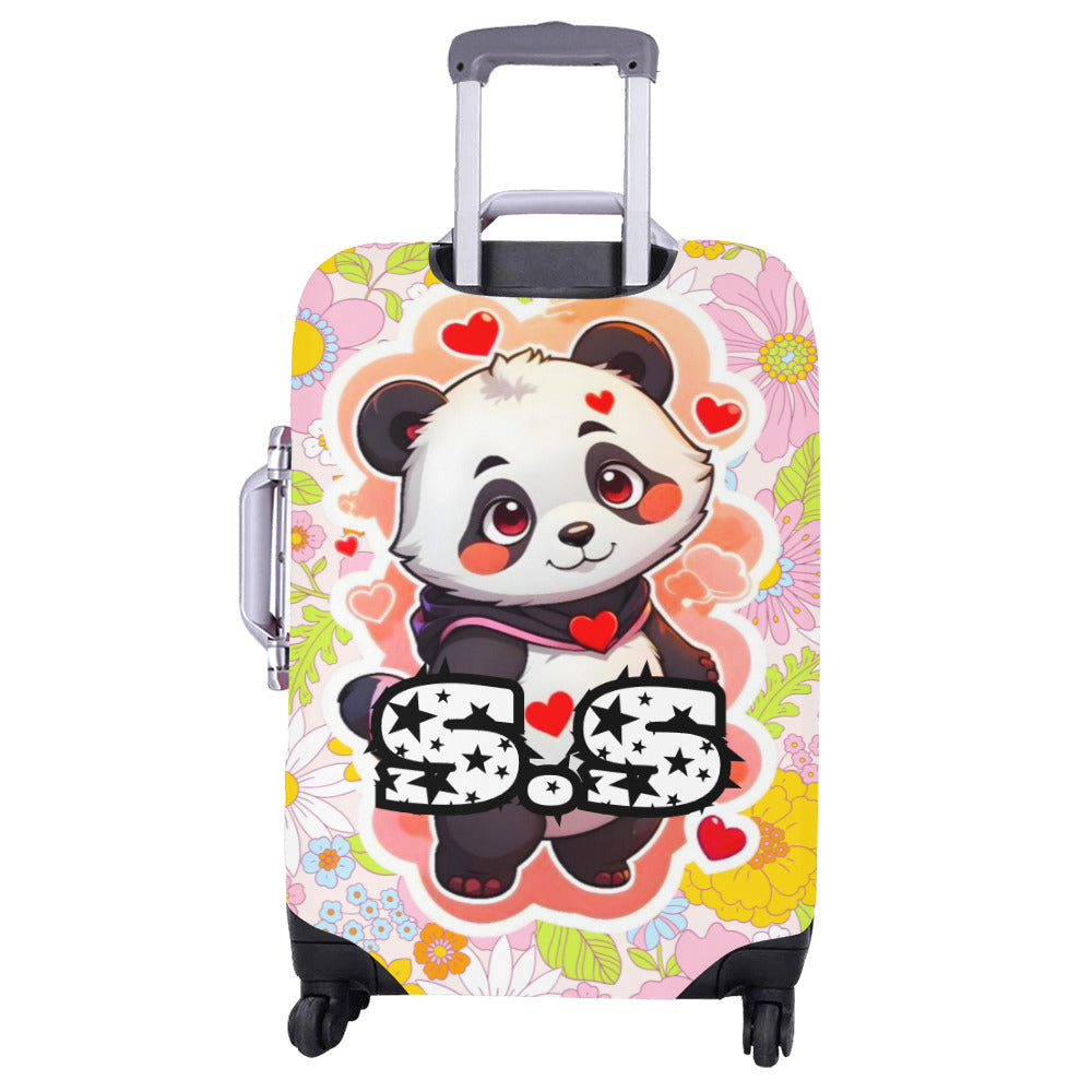 Heartfelt Panda Luggage Cover