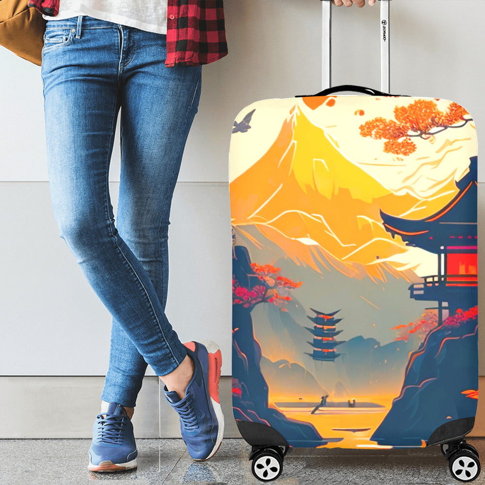 Japanese Themed Luggage Cover